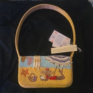 Colorful Beaded Beach Shoulder Bag